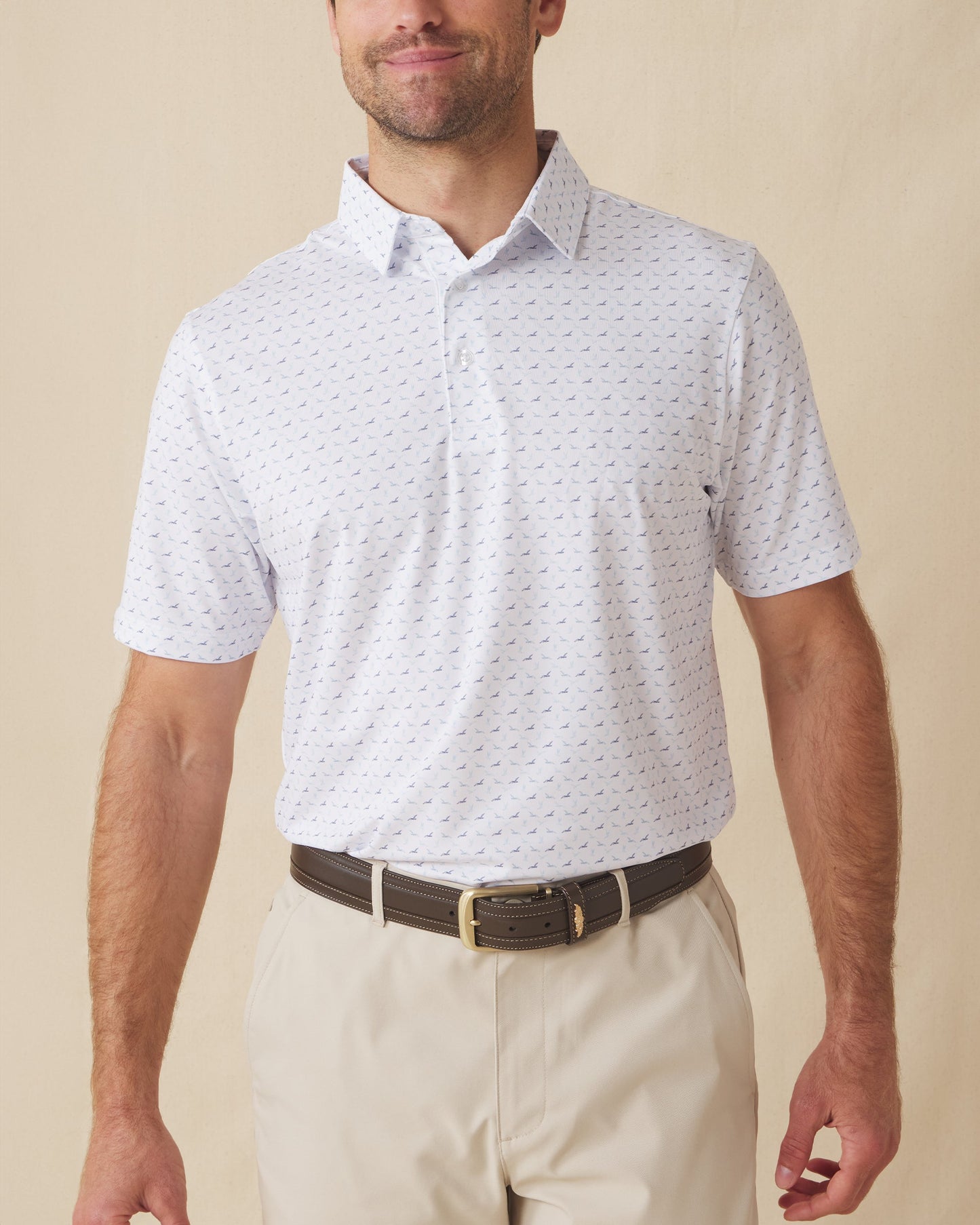 Straight Down Livingston Polo - White