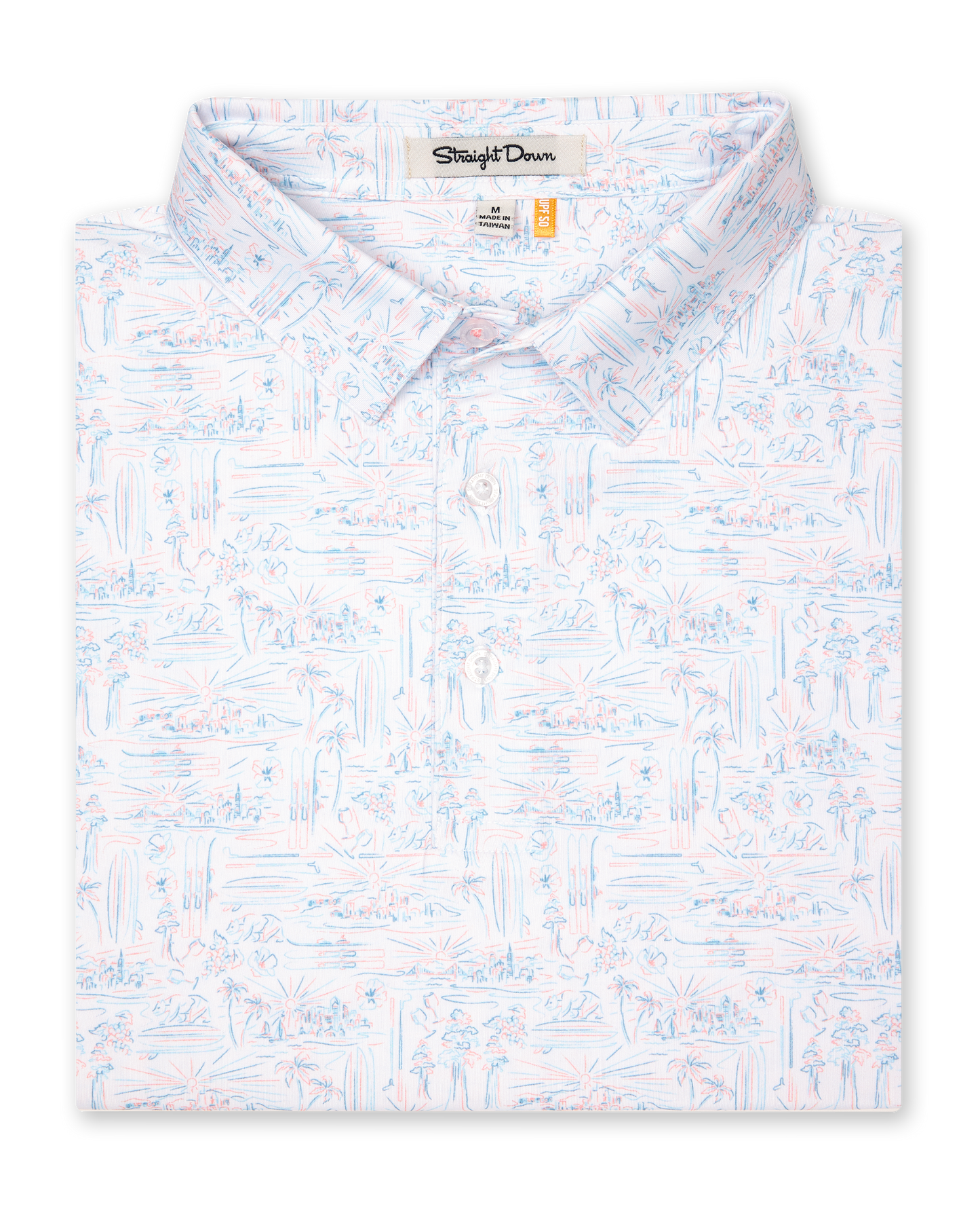 Straight Down Golden State Polo - Spritz