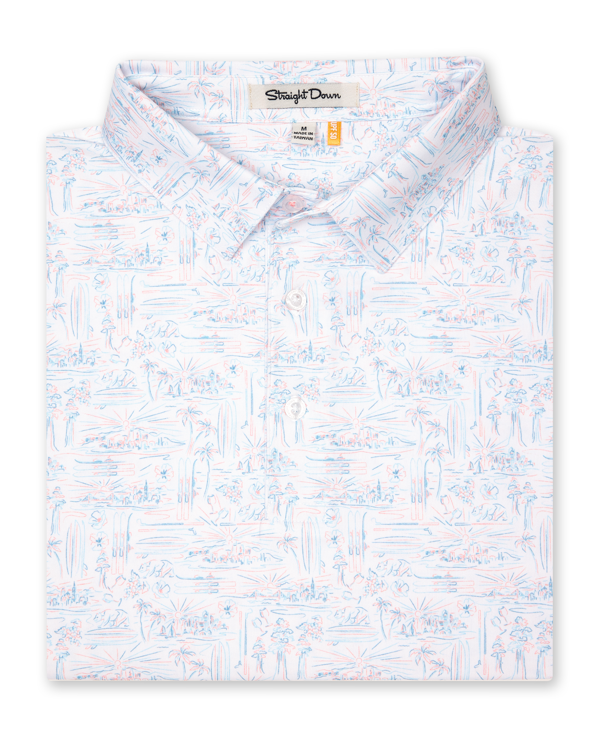 Straight Down Golden State Polo - Spritz