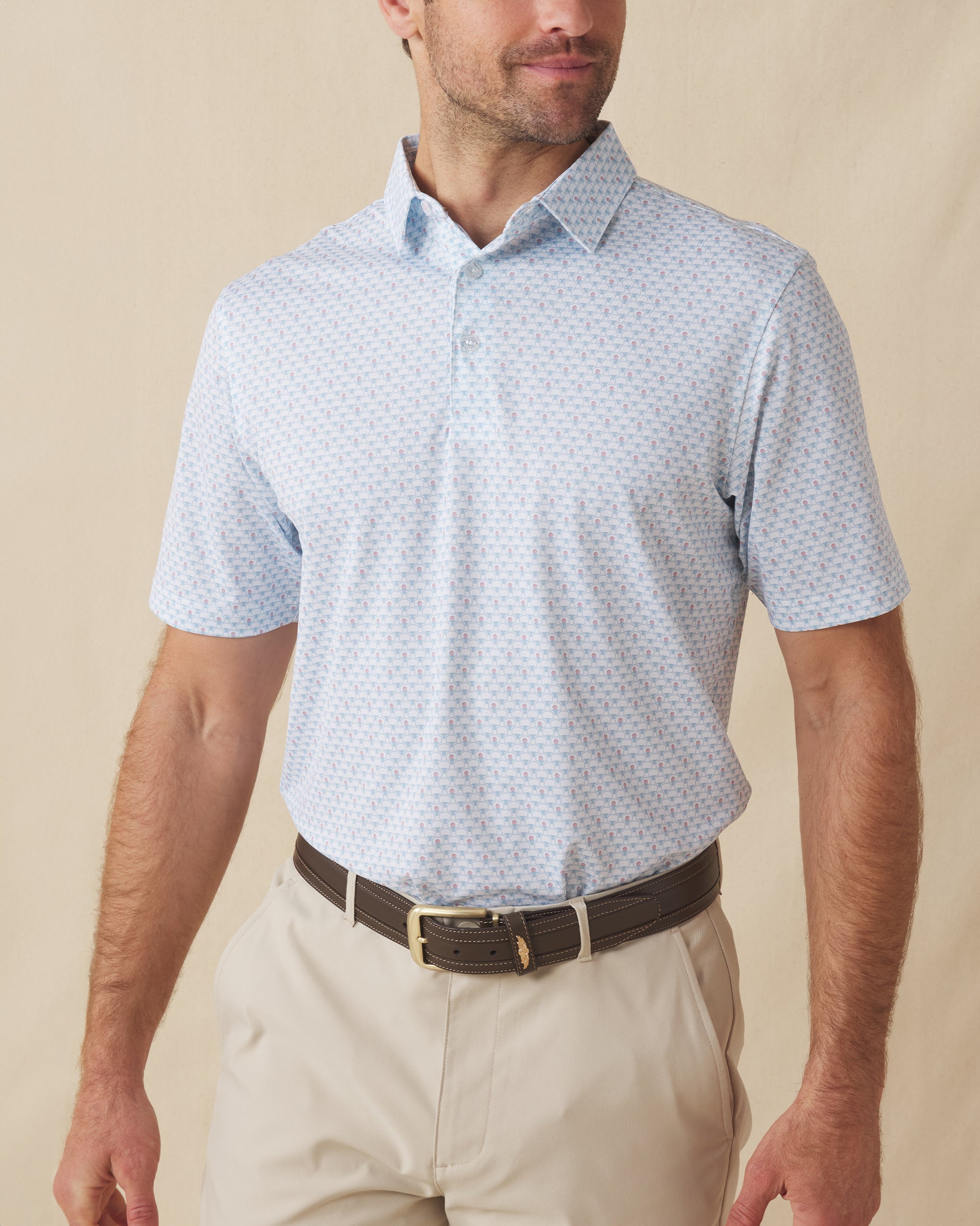 Straight Down Slam Dunk Polo - Coastal