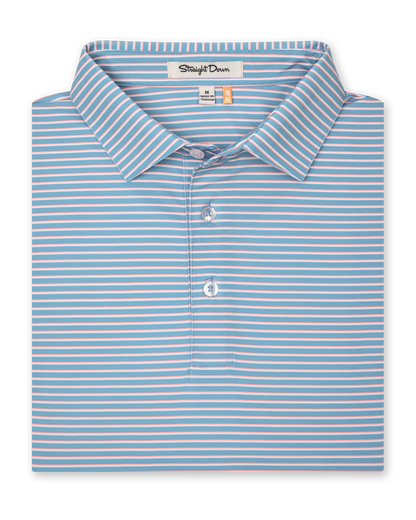 Straight Down Channel Stripe Polo - Coastal