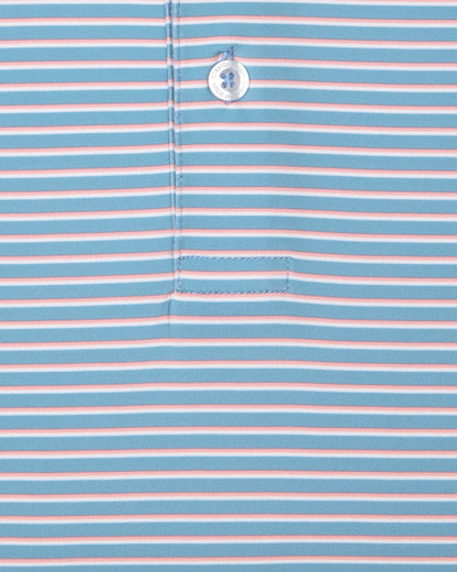 Straight Down Channel Stripe Polo - Coastal