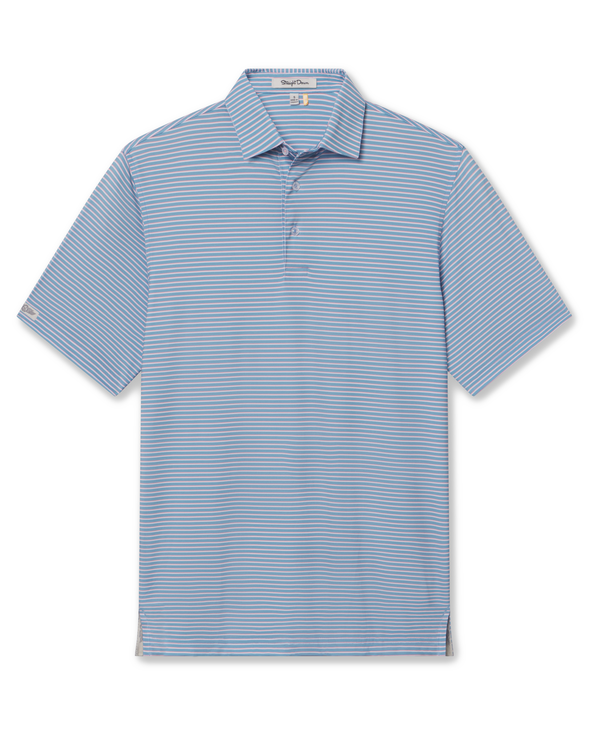 Straight Down Channel Stripe Polo - Coastal