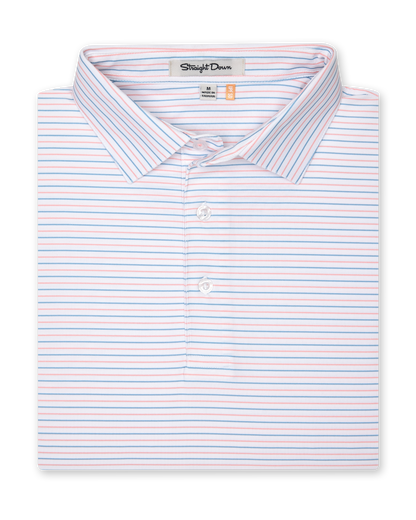 Straight Down Preserve Stripe Polo - Spritz