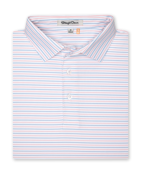 Straight Down Preserve Stripe Polo - Spritz