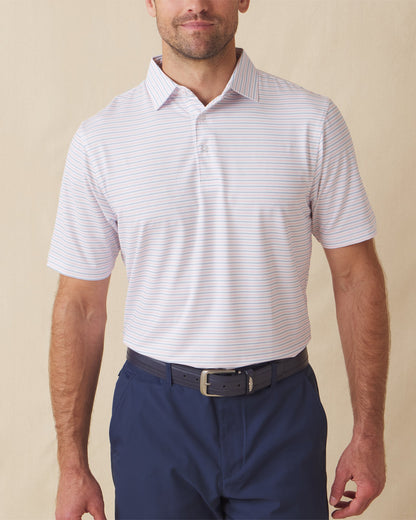 Straight Down Preserve Stripe Polo - Spritz