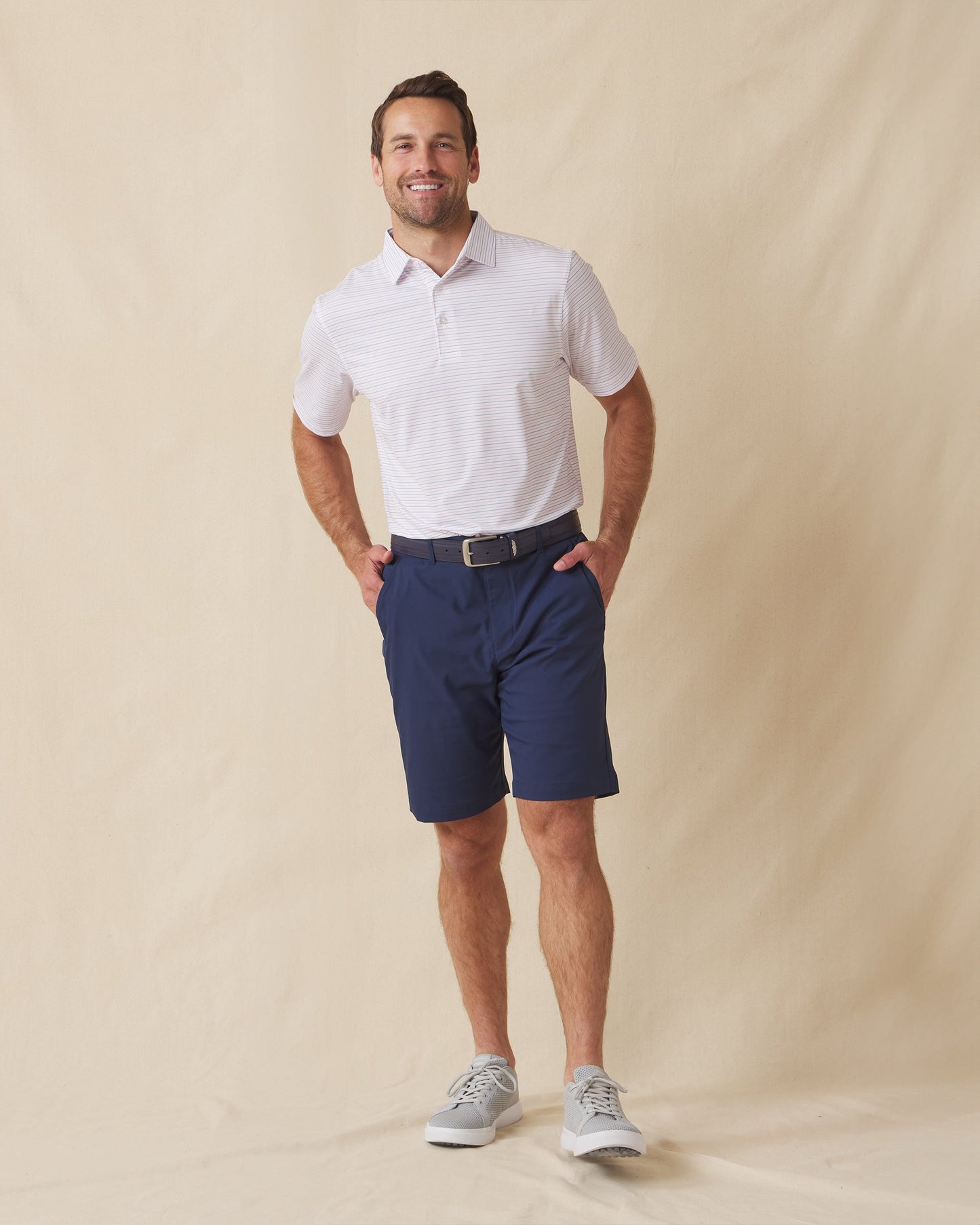 Straight Down Preserve Stripe Polo - Spritz