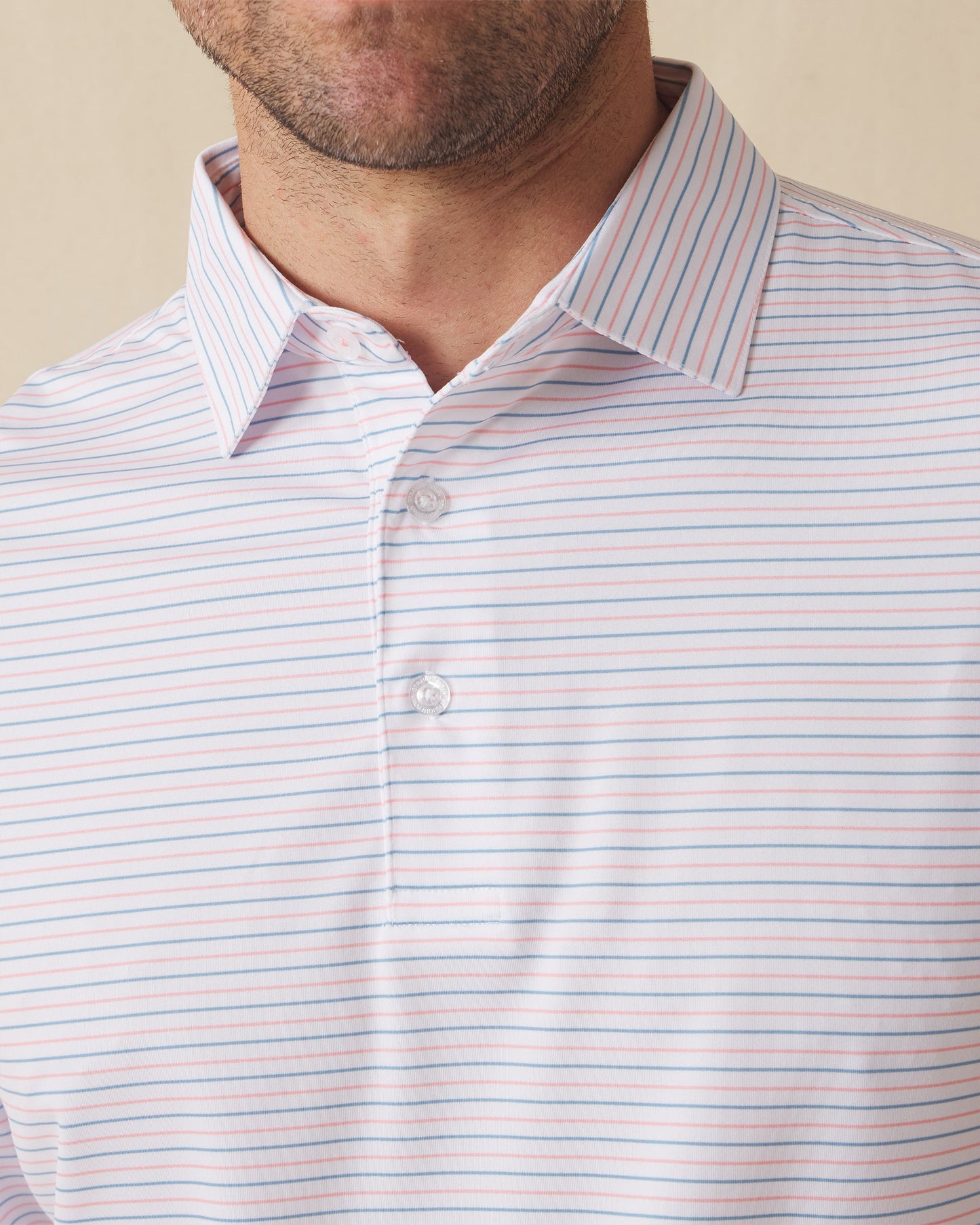 Straight Down Preserve Stripe Polo - Spritz