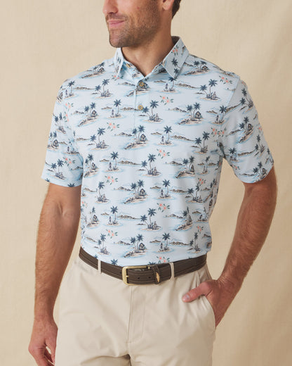 Straight Down Land Of Aloha Polo - Sea Spray