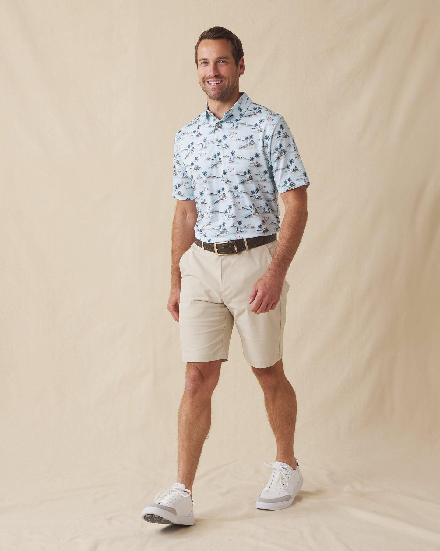 Straight Down Land Of Aloha Polo - Sea Spray