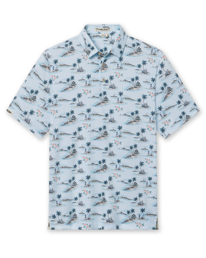 Straight Down Land Of Aloha Polo - Sea Spray