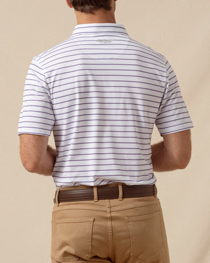 Straight Down Quintero Stripe Polo - Haze