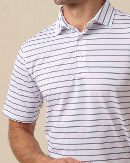 Straight Down Quintero Stripe Polo - Haze
