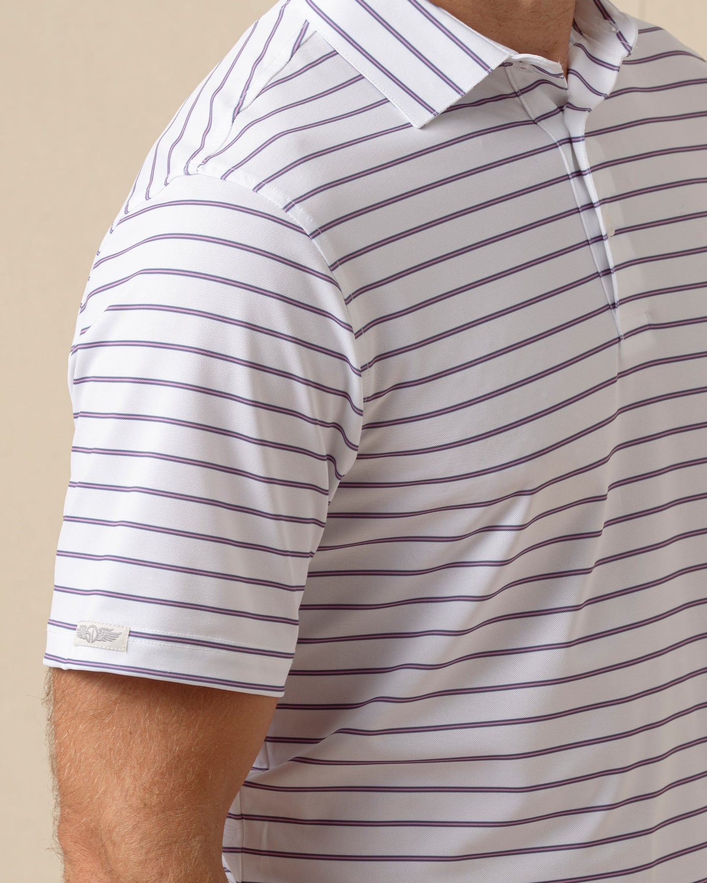Straight Down Quintero Stripe Polo - Haze
