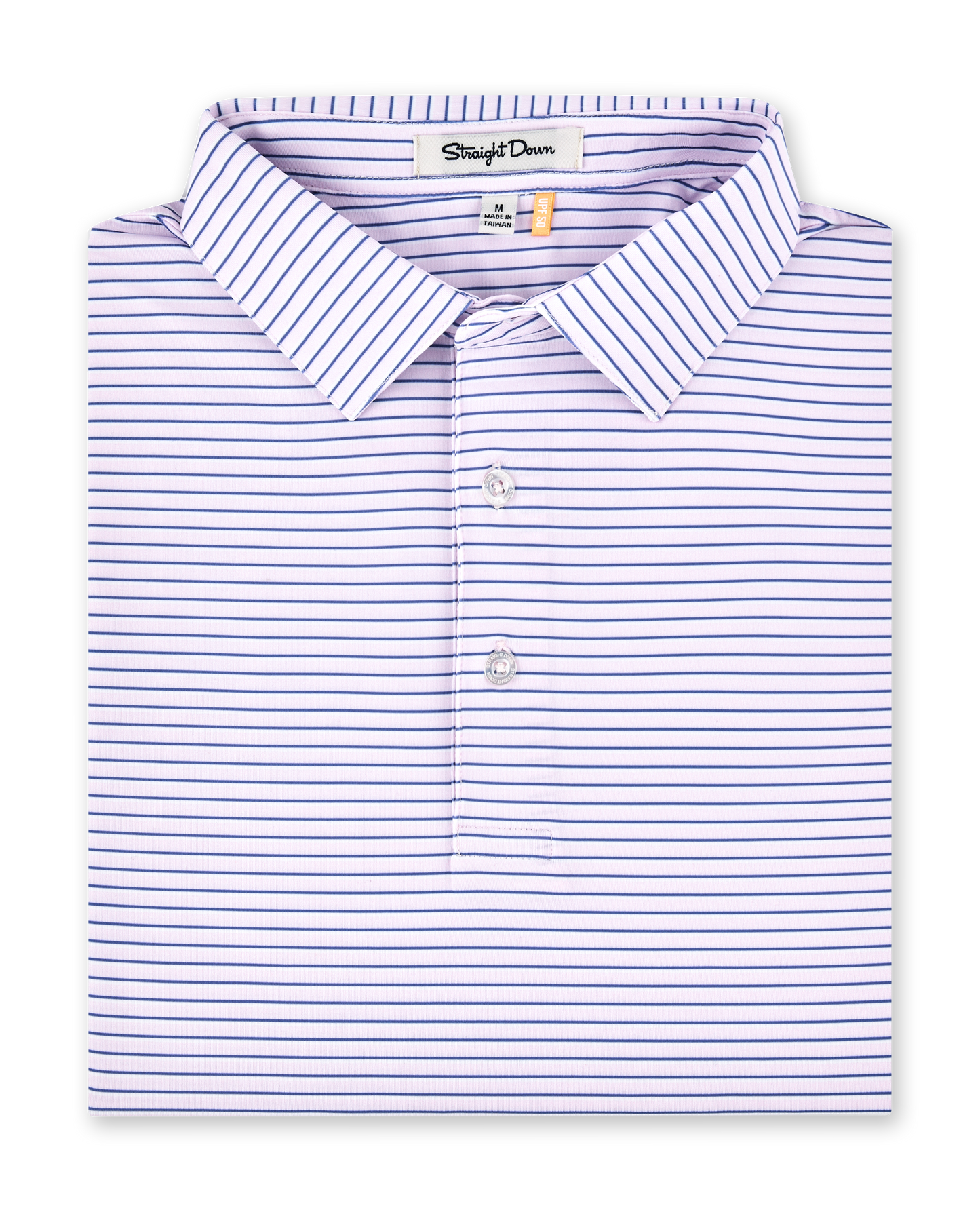 Straight Down Channel Stripe Polo - Lilac / Tidal