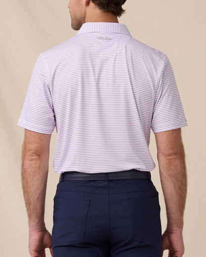 Straight Down Channel Stripe Polo - Lilac / Tidal