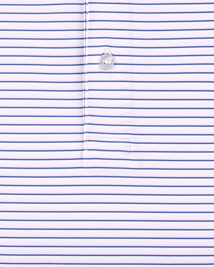 Straight Down Channel Stripe Polo - Lilac / Tidal