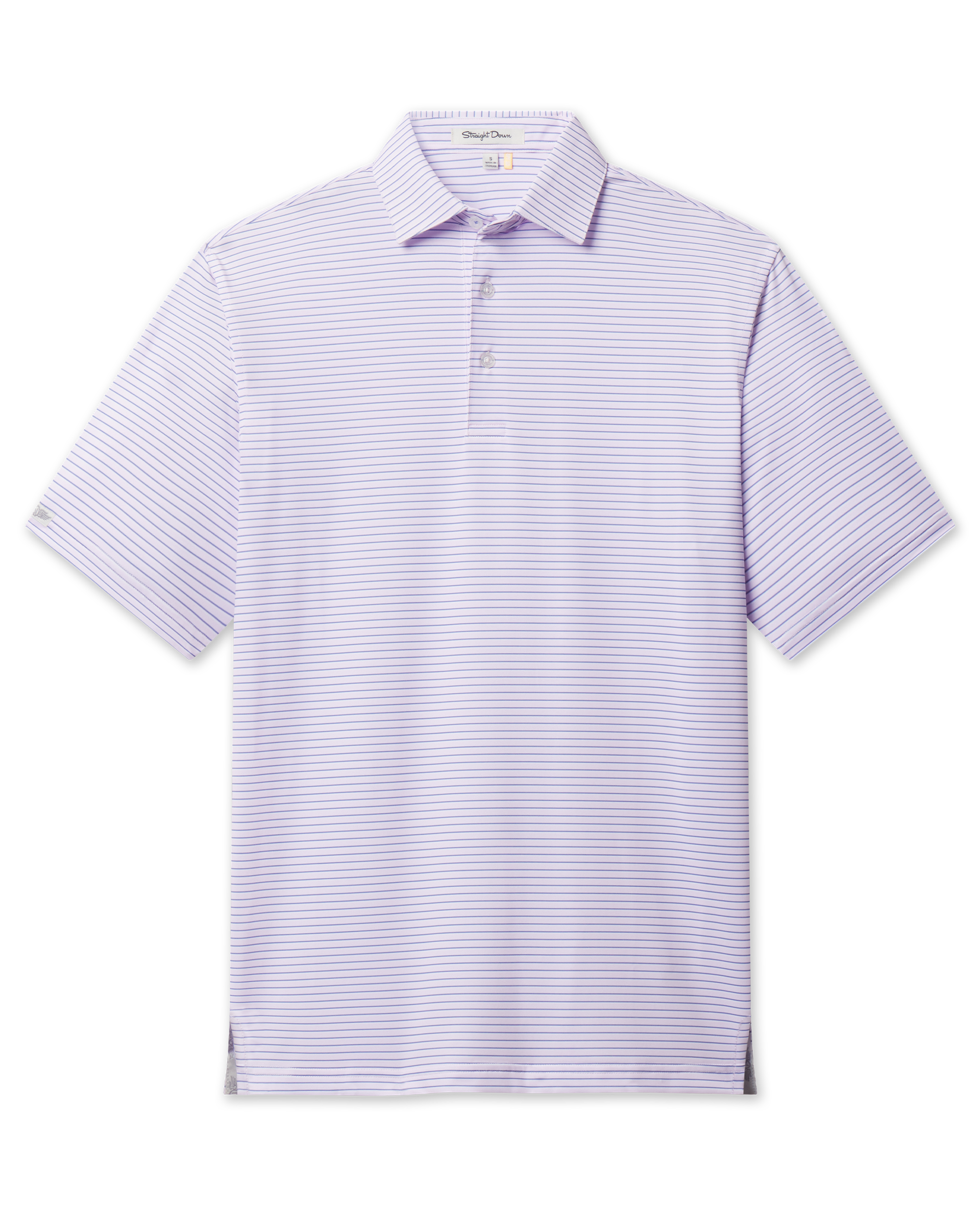 Straight Down Channel Stripe Polo - Lilac / Tidal