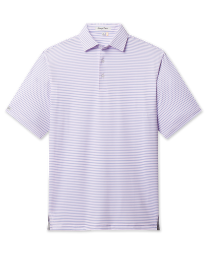 Straight Down Channel Stripe Polo - Lilac / Tidal
