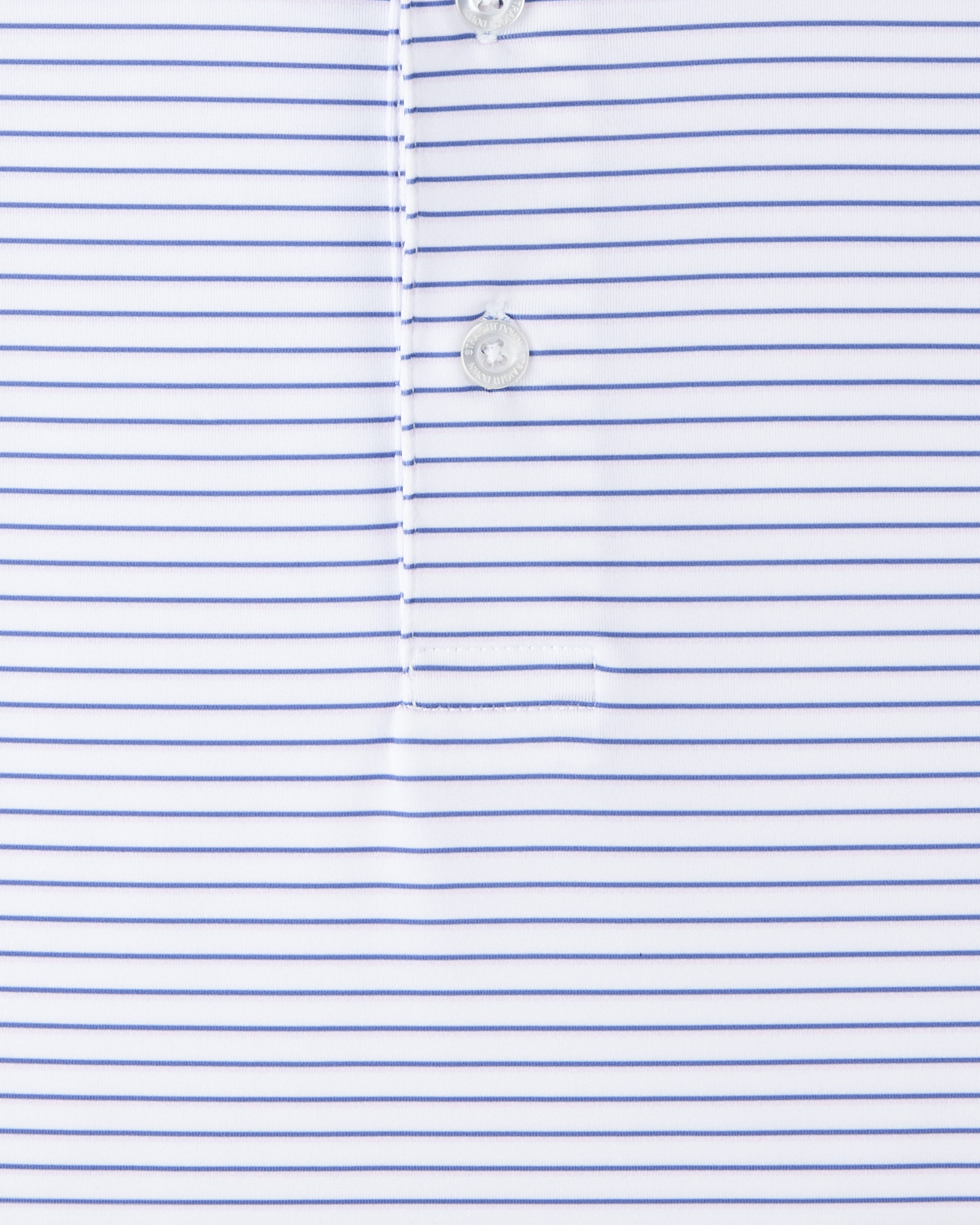 Straight Down Channel Stripe Polo - White