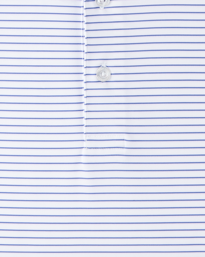 Straight Down Channel Stripe Polo - White