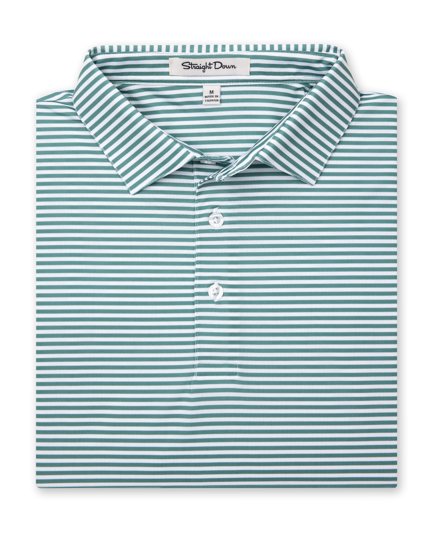 Straight Down Del Mar Stripe Polo - Sage