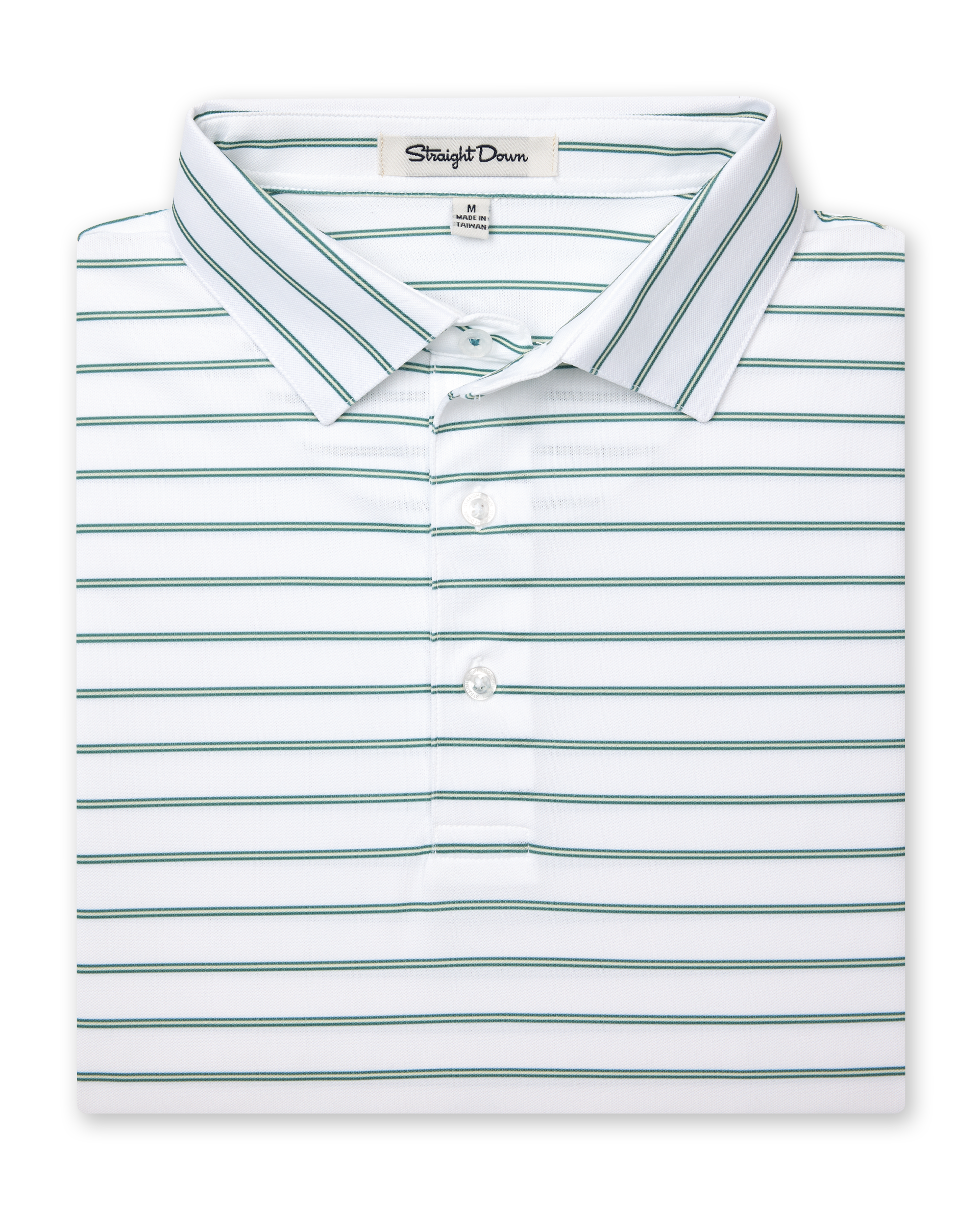 Straight Down Quintero Stripe Polo - Sage