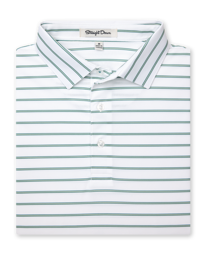 Straight Down Quintero Stripe Polo - Sage
