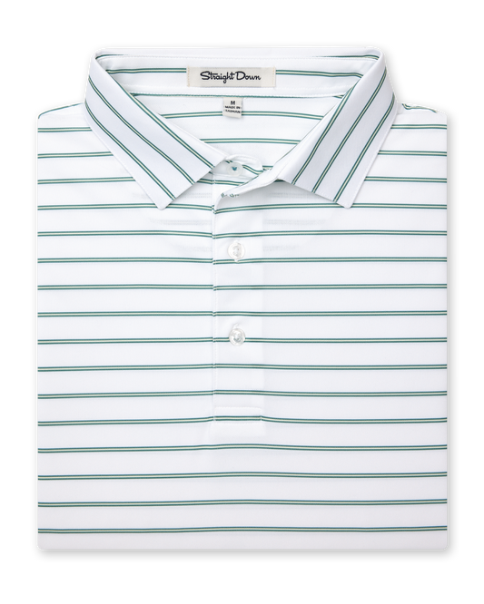 Straight Down Quintero Stripe Polo - Sage
