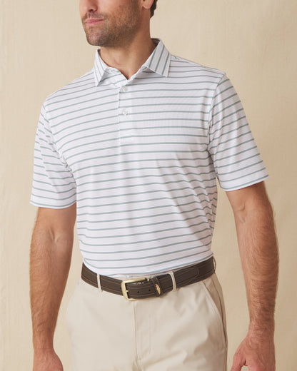 Straight Down Quintero Stripe Polo - Sage