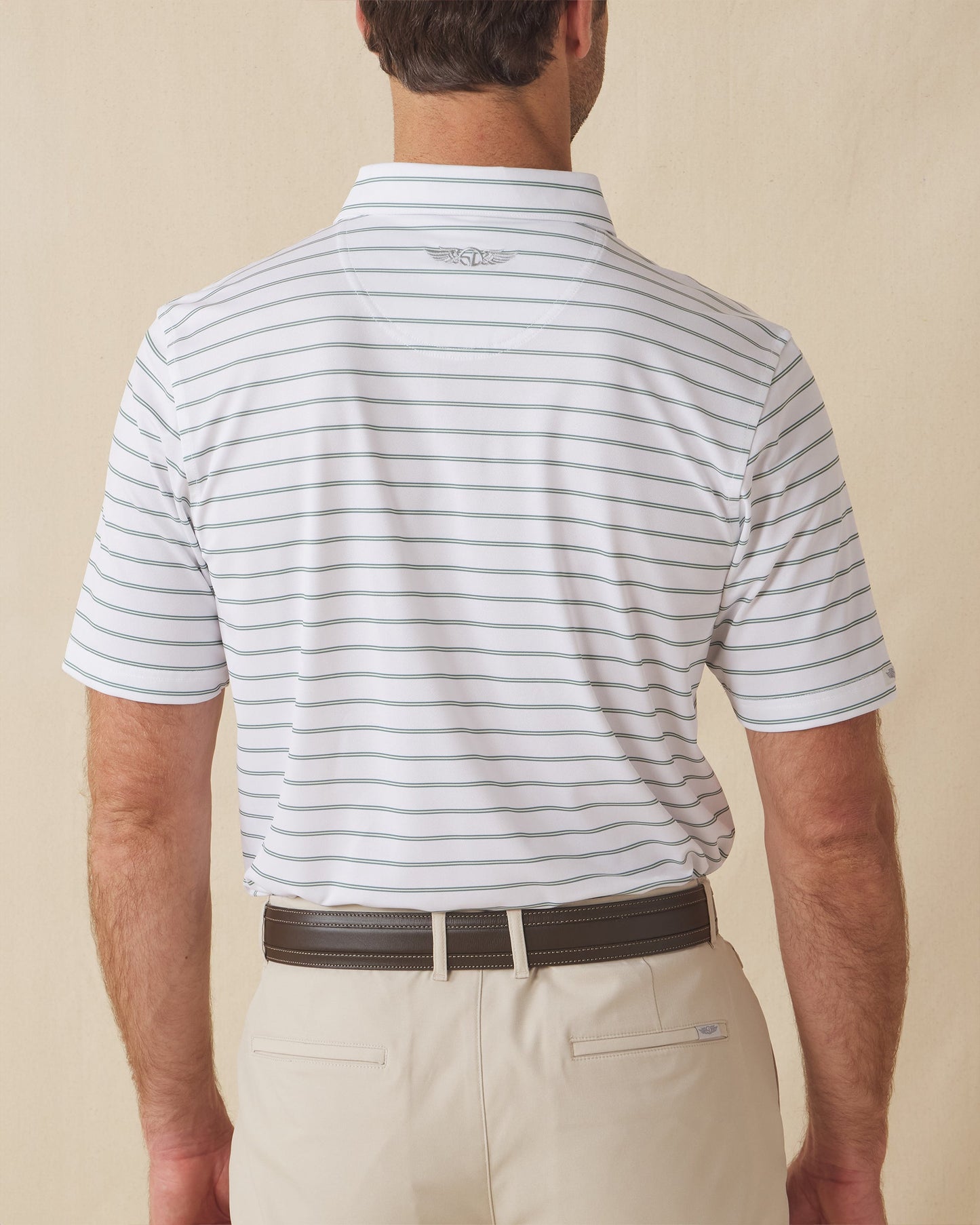 Straight Down Quintero Stripe Polo - Sage