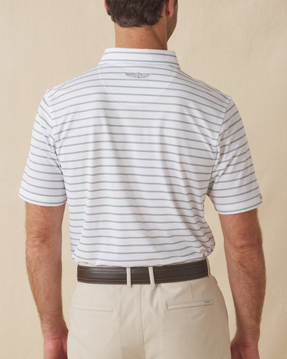 Straight Down Quintero Stripe Polo - Sage