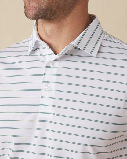 Straight Down Quintero Stripe Polo - Sage