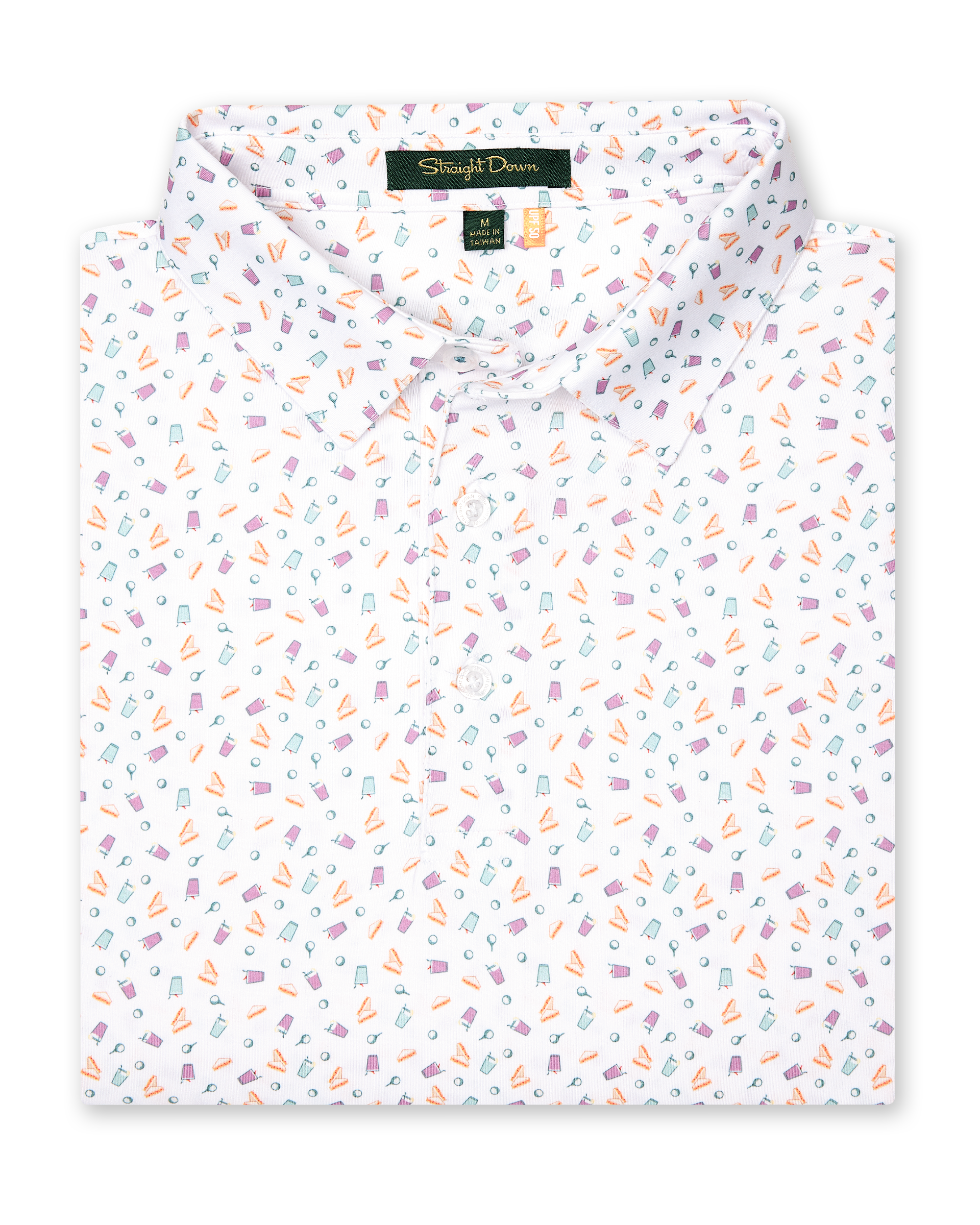 Straight Down Pimento Cheese Polo - White