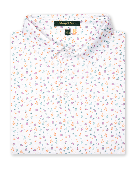 Straight Down Pimento Cheese Polo - White