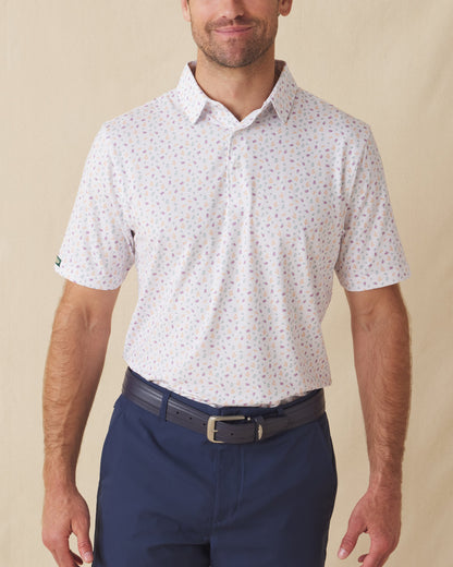 Straight Down Pimento Cheese Polo - White