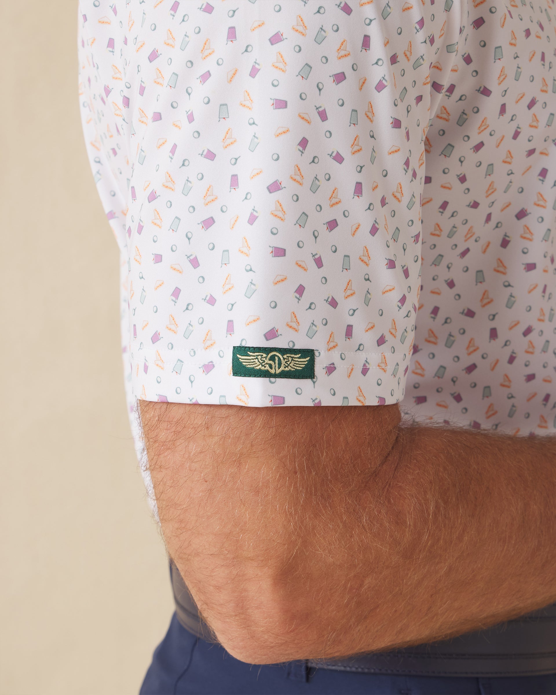 Straight Down Pimento Cheese Polo - White