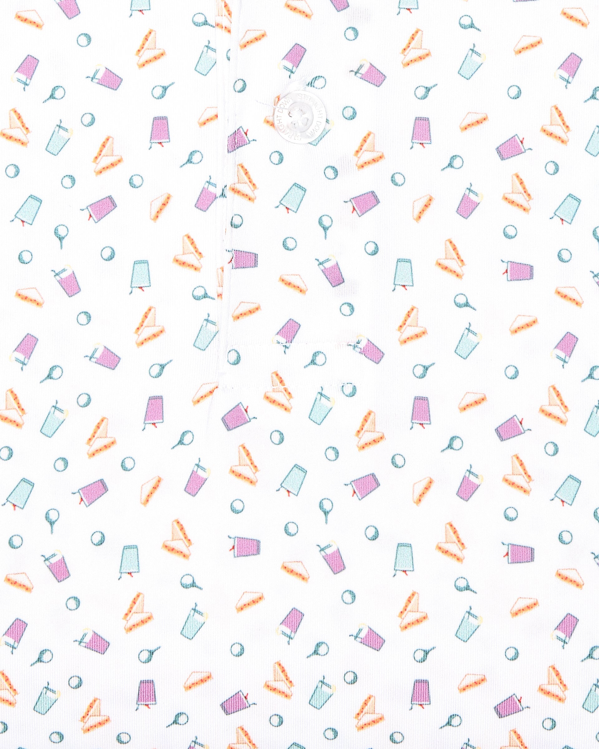 Straight Down Pimento Cheese Polo - White