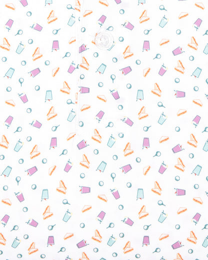 Straight Down Pimento Cheese Polo - White