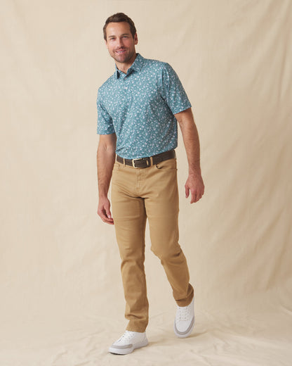 Straight Down Dogwood Polo - Sage