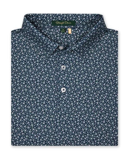 Straight Down Redbud Polo - New Indigo