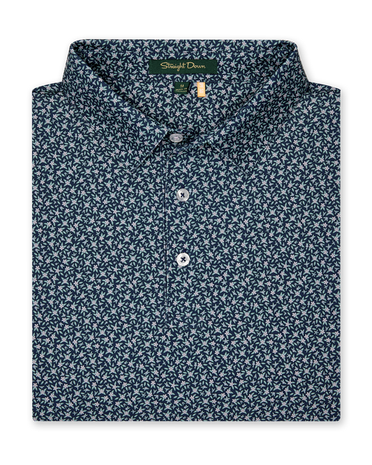 Straight Down Redbud Polo - New Indigo
