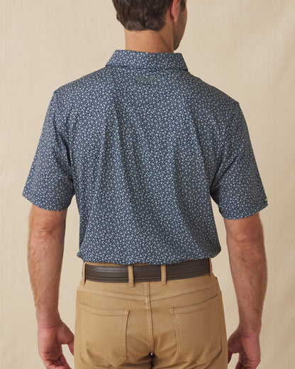 Straight Down Redbud Polo - New Indigo