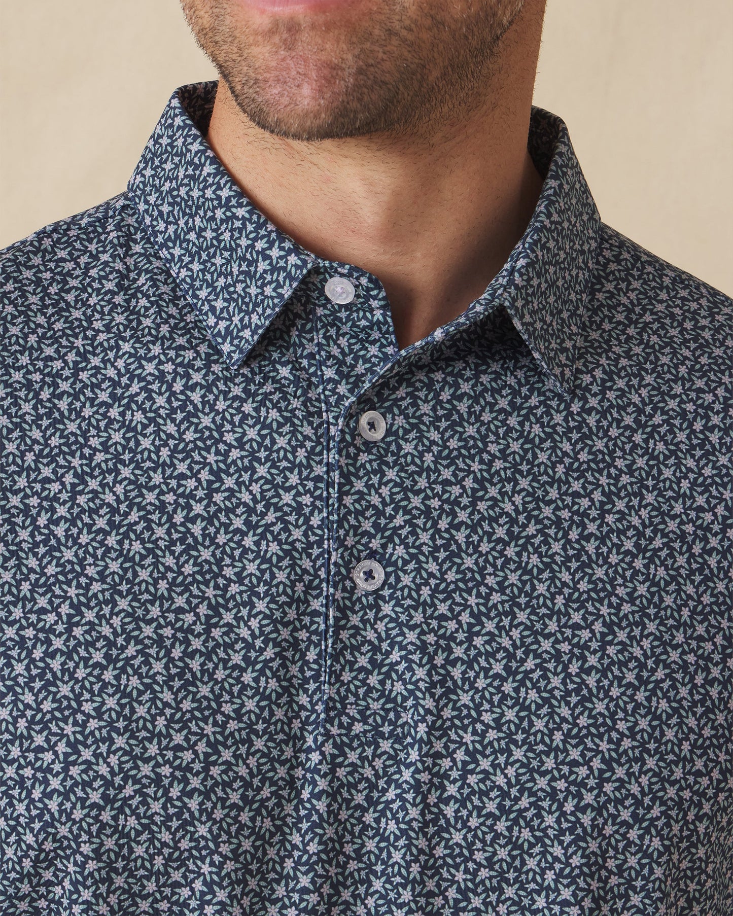 Straight Down Redbud Polo - New Indigo