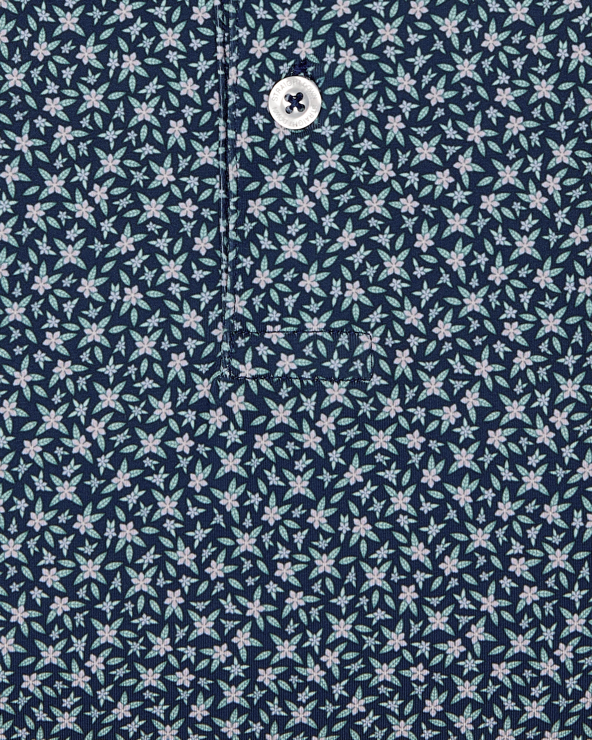 Straight Down Redbud Polo - New Indigo