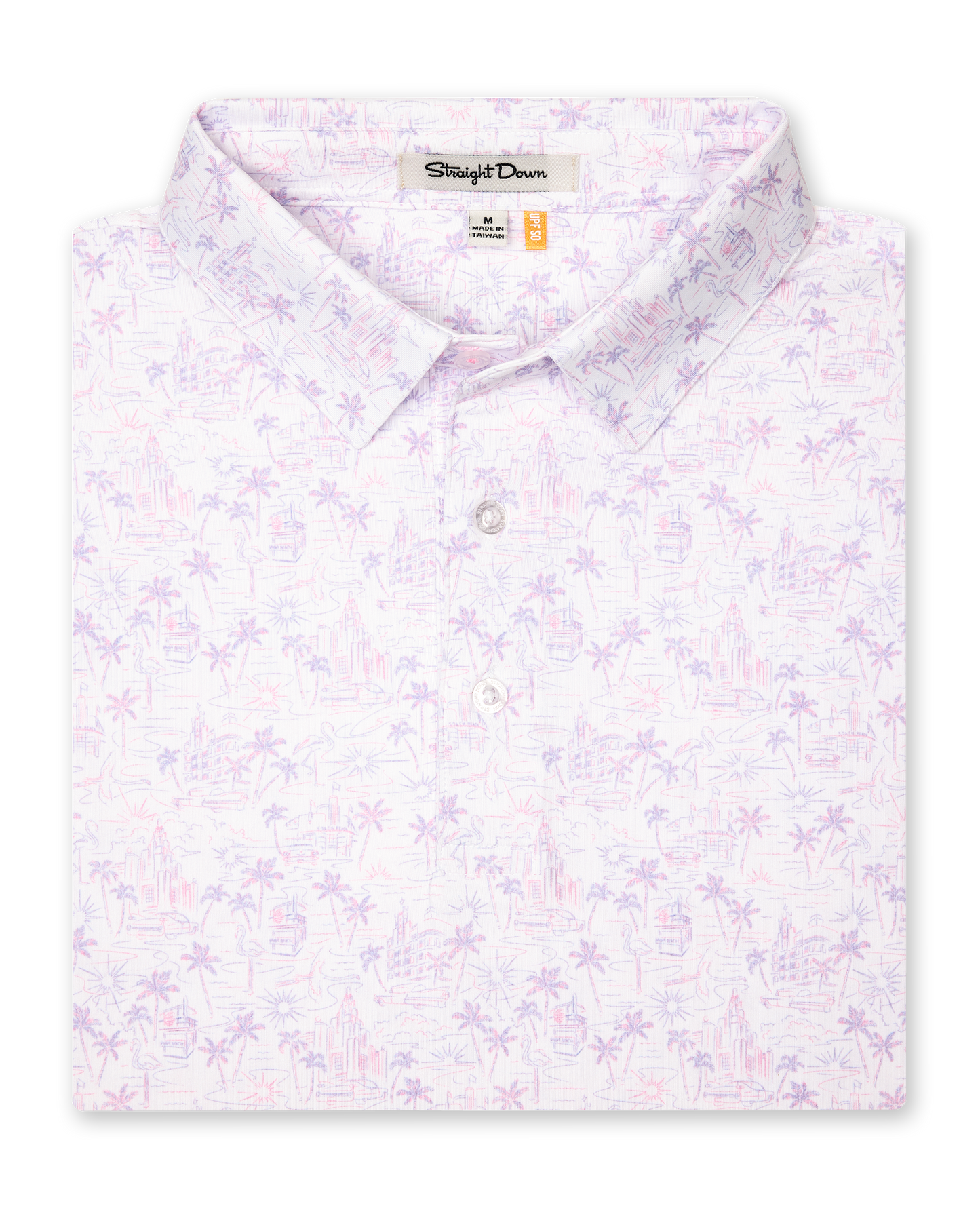 Straight Down South Beach Polo - Violet