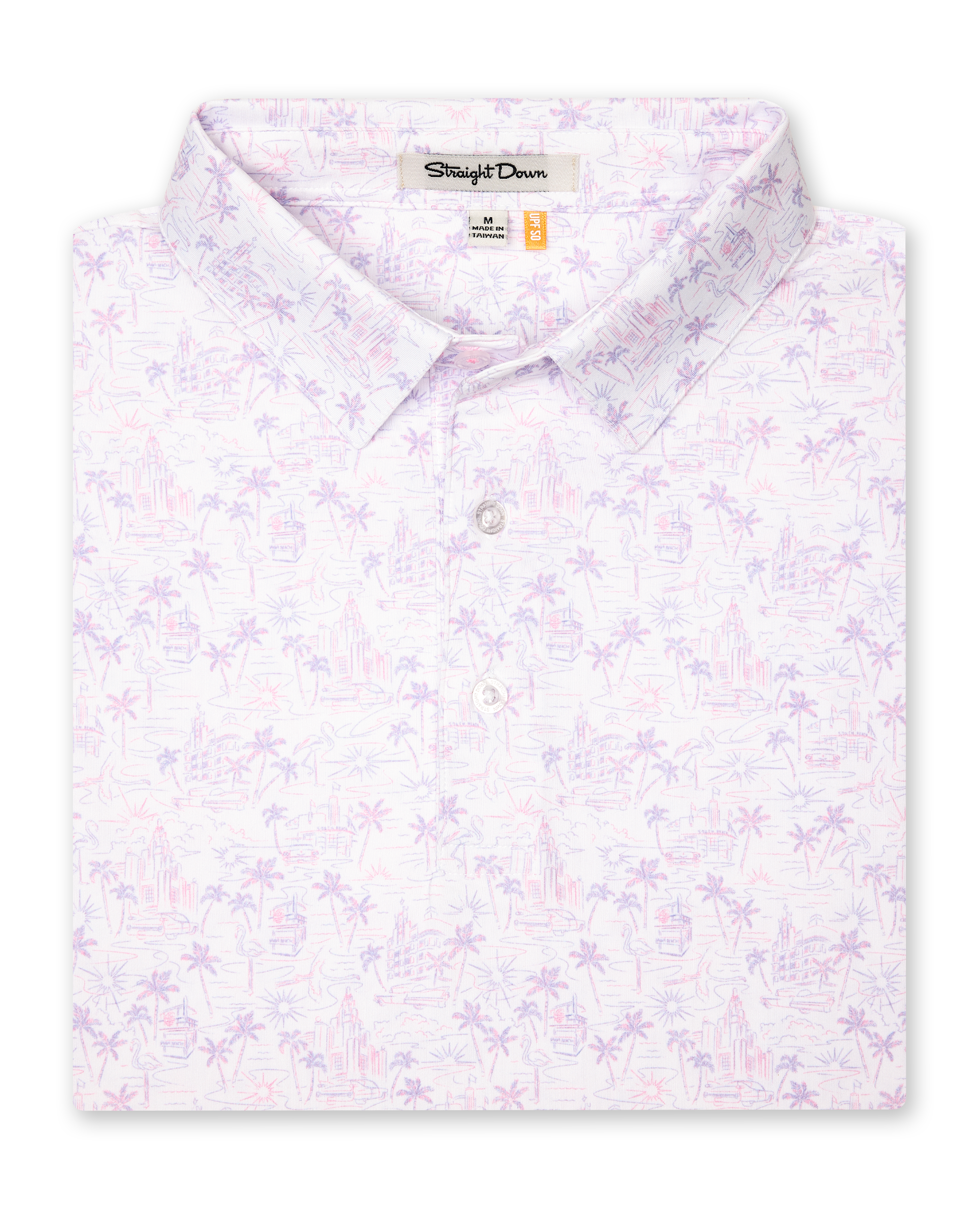 Straight Down South Beach Polo - Violet
