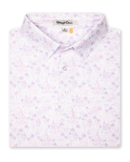 Straight Down South Beach Polo - Violet