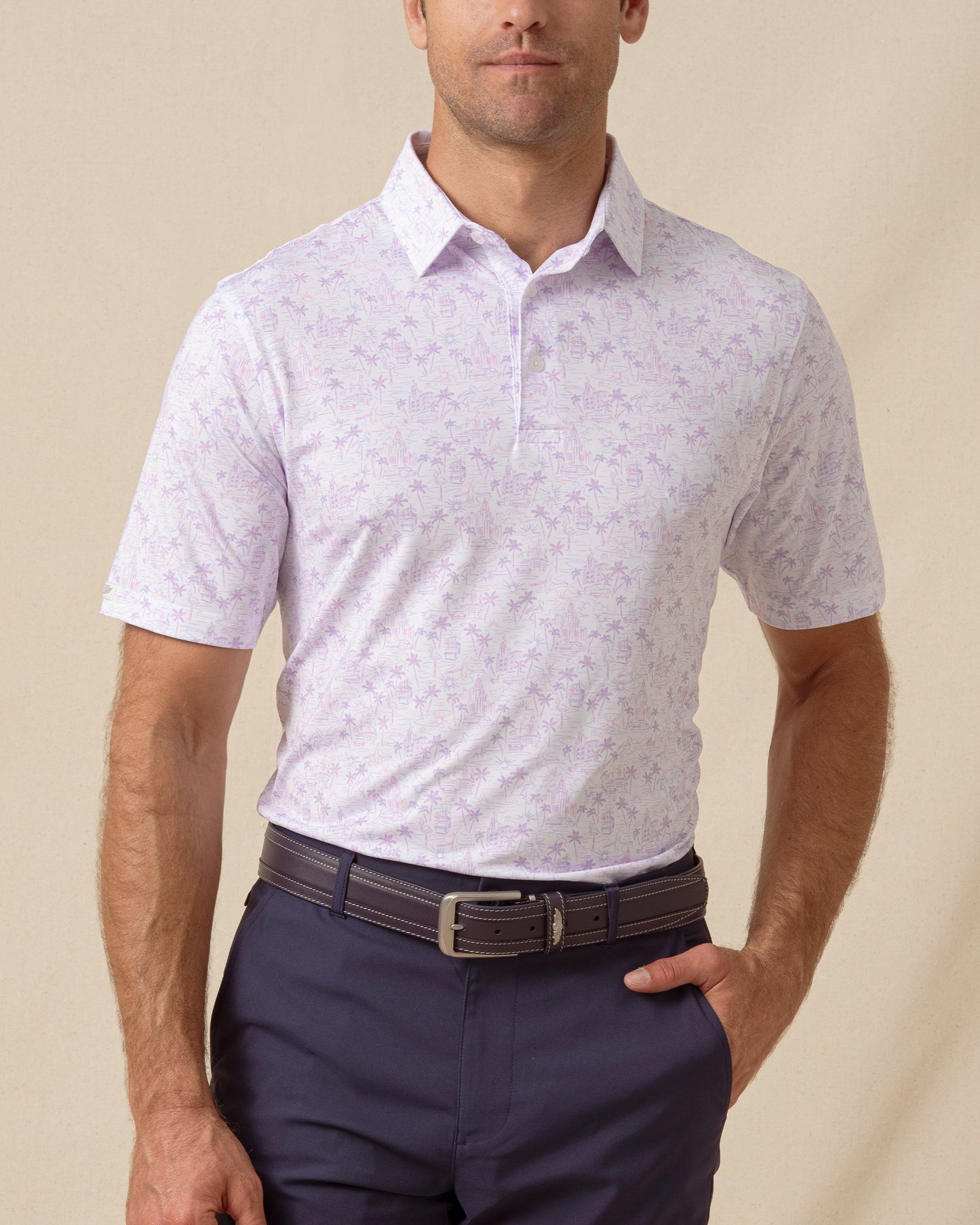 Straight Down South Beach Polo - Violet