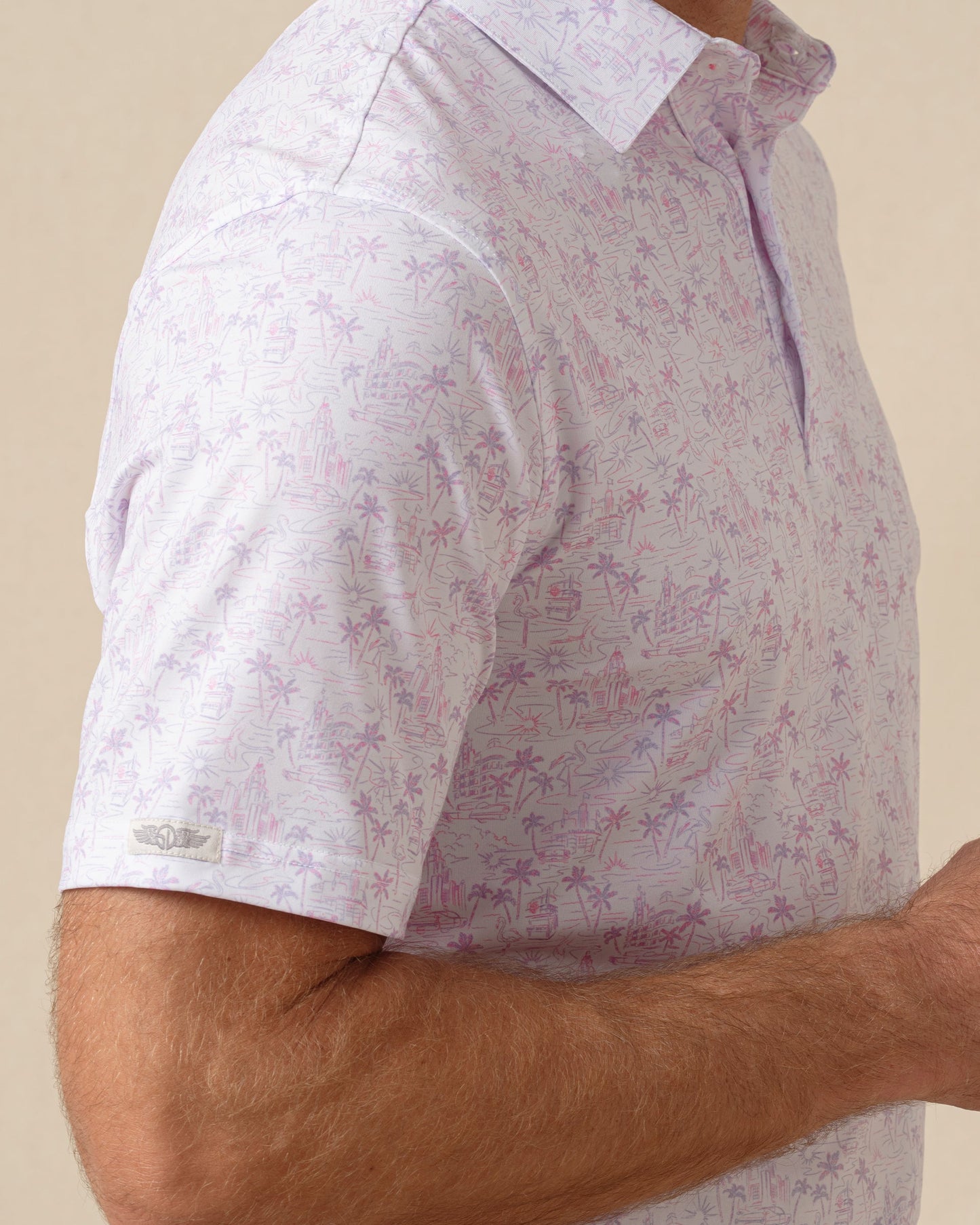 Straight Down South Beach Polo - Violet